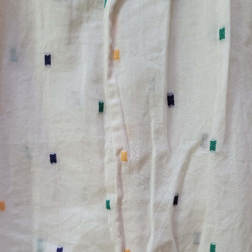 J. Crew Ivory Dot Peasant Top, XS - Picture 5 of 7
